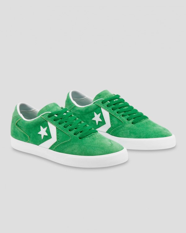 Converse Checkpoint Pro Pigskin Suede Grøn Sko Danmark - Converse Lave Sneakers Herre - 43018KBLZ